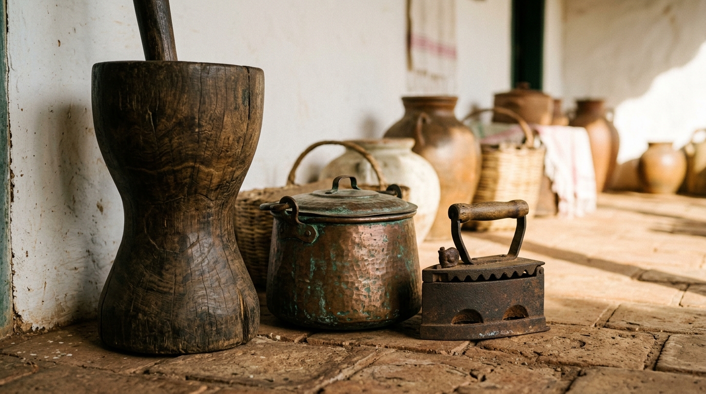 Decoração Antiga: Onde Encontrar Pilão e Relíquias