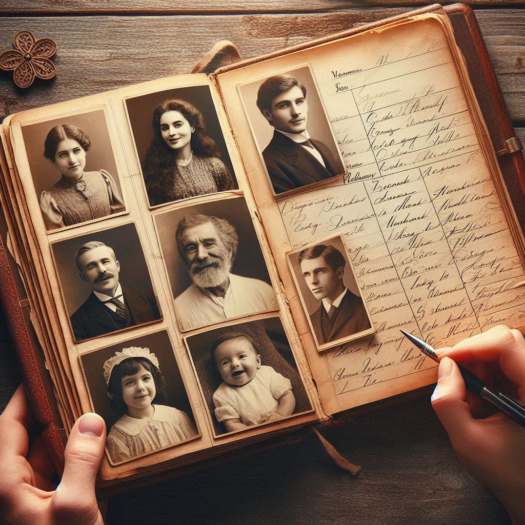 Construa um diário com sua genealogia.