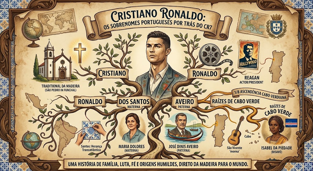 Cristiano Ronaldo: Os Sobrenomes Portugueses por Trás do CR7